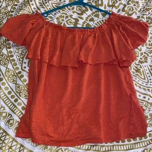 Orange off the shoulder top